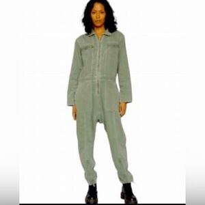 NWT Sandrine Rose x Free People Harem Zippered Jumpsuit -Size Large-MSRP $285